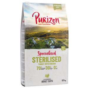 6.5 kg Sterilised Turkey & Chicken viljaton Purizon kissan kuivaruoka