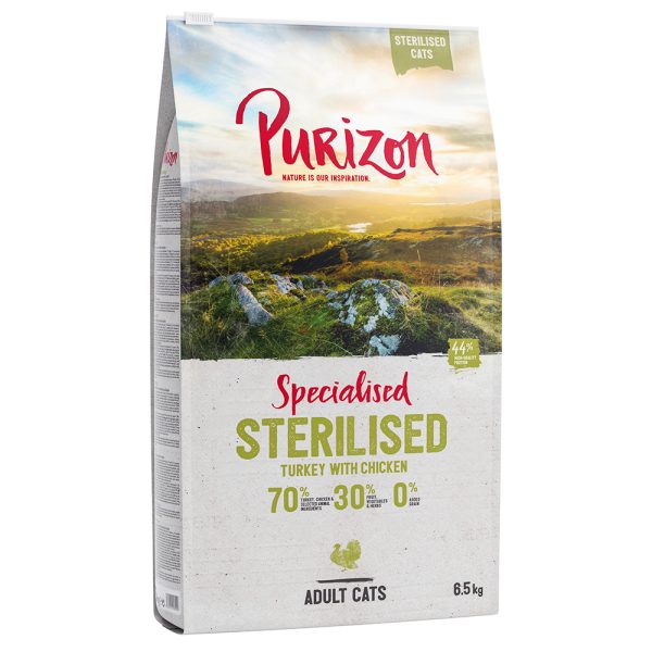 6.5 kg Sterilised Turkey & Chicken viljaton Purizon kissan kuivaruoka