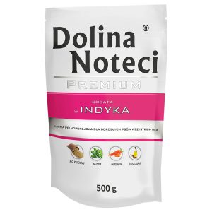 10x500g Dolina Noteci Premium annospusseissa, kalkkuna, koiran märkäruokaa