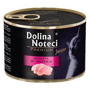 12x185g, Dolina Noteci Premium Junior, runsaasti kalkkunaa, kissan märkäruoka