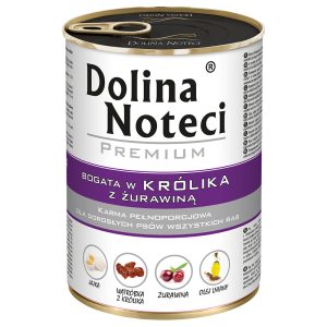 48x400g Dolina Noteci Premium, jänis karpalolla, koiran märkäruoka