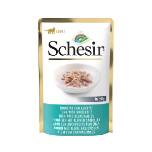 6 x 85 g Schesir Pouch tonnikala & pienet sardellit kissan märkäruoka