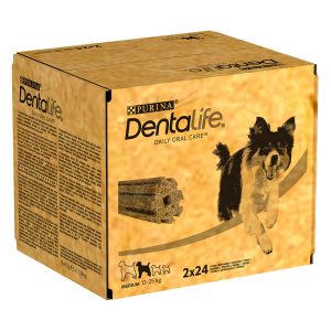 48 tikkua (16 x 69 g) Purina Dentalife hammashoitoherkut keskikokoisille koirille (12-25 kg)