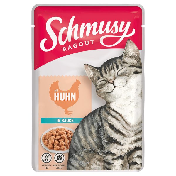 20x100g Schmusy Ragout in Sauce kana kissan märkäruoka