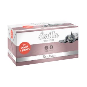 8x100g lohi & katkarapu Smilla Fine Menu kissanruoka