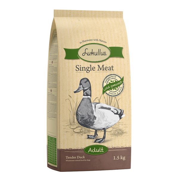 1,5kg Single Meat Tender Duck Lukullus kylmäpuristettu koiran kuivaruoka