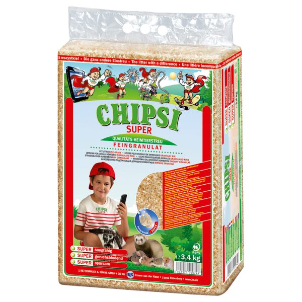 3,4kg Super lemmikinkuivike Chipsi pieneläimille