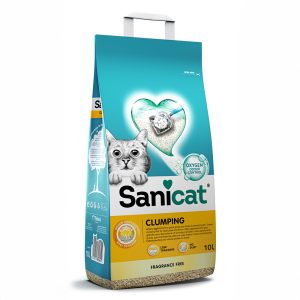 10l Sanicat paakkuuntuva kissanhiekka hajustamaton