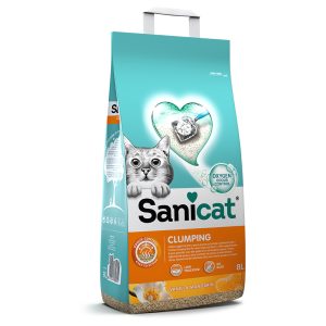 2x8l Sanicat Vanilla & Mandarin paakkuuntuva kissanhiekka
