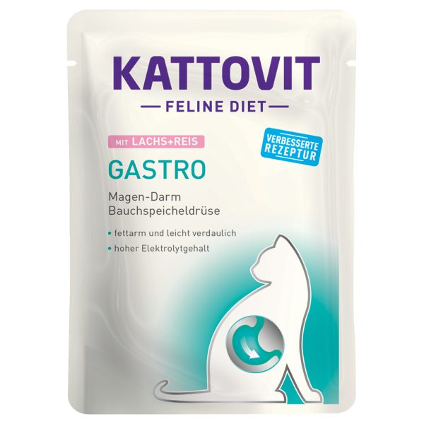 24x85g Feline Gastro Pouch lohi & riisi Kattovit kissanruoka