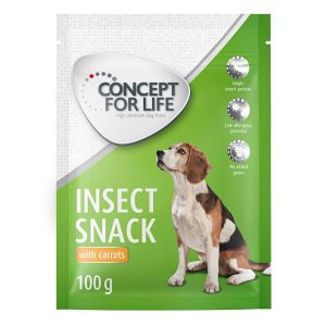 100 g Insect Snack porkkana Concept for Life Snacks koirille