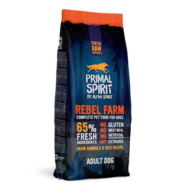 12kg 65% Rebel Farm Primal Spirit koiranruoka