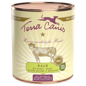 6x800g vasikka hirssi kurkku keltainen meloni Terra Canis koiranruoka