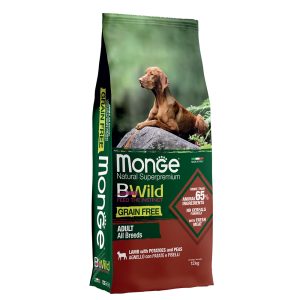 12kg Bwild Grain Free All Breeds Lamb with Potatoes and Peas Monge Kuivamuona koiranruoka