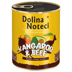 6x800g, Dolina Noteci Superfood, kenguru ja naudanliha, koiran märkäruoka