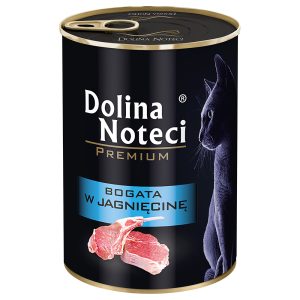 12x400g, Dolina Noteci Premium, runsaasti karitsaa, kissan märkäruokaa