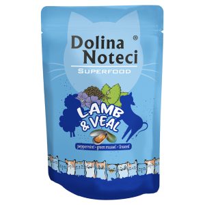10x85g, Dolina Noteci Superfood, karitsan- ja vasikanlihaa, kissan märkäruoka