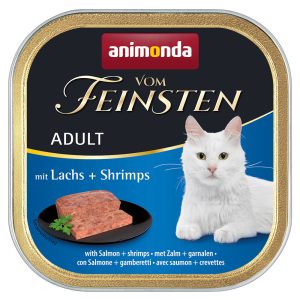 32x100g Adult lohi & katkarapu Animonda Vom Feinsten Kissanruoka
