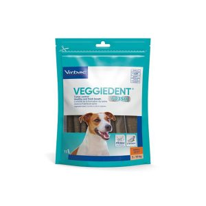 15x17g (koko S) Virbac VEGGIEDENT Fresh - pienille koirille (5-10 kg)