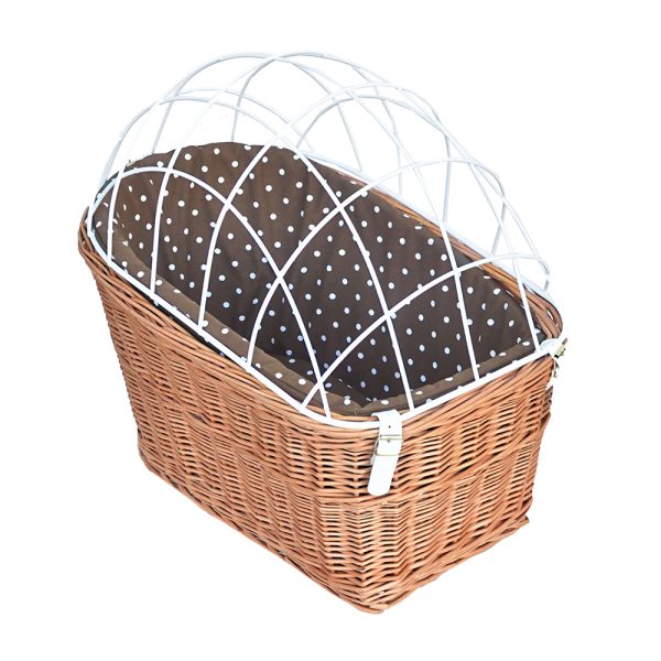 Aumüller -pyöräilykori tavaratelineelle suojakehikko P56xL36xK50cm koira