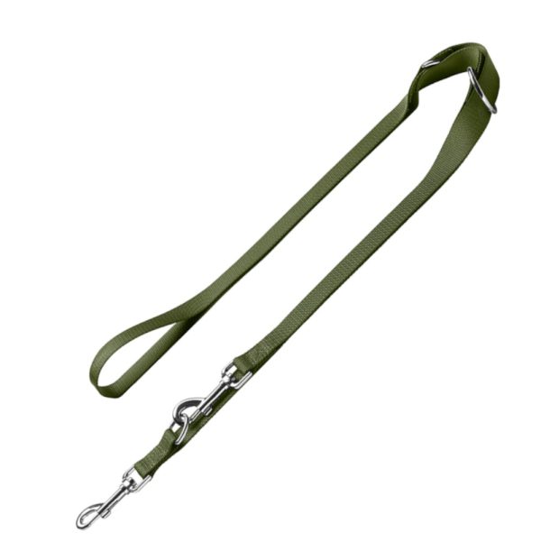 HUNTER London säädettävä talutushihna oliivinvihreä 200cm, 10mm
