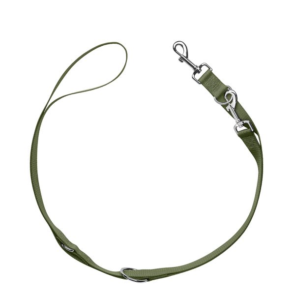 HUNTER London säädettävä talutushihna oliivinvihreä 200cm, 15mm