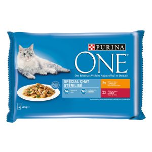 12x 85g PURINA ONE Sterilcat kana- ja naudanliha märkäruokaa kissoille