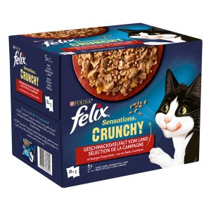 20x85g "Sensations Crunchy" kana, nauta, kani, lammas Latz-kissanruoka