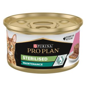 48x85g Sterilised tonnikala & lohi Pro Plan Kissanruoka