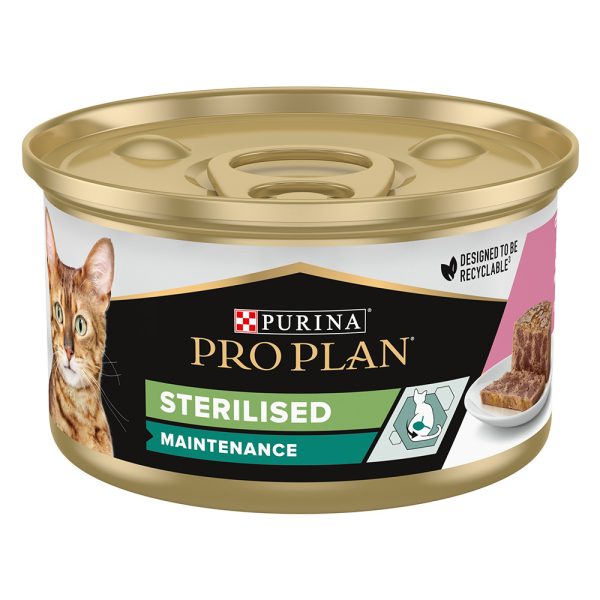 24x85g Sterilised tonnikala & lohi Pro Plan Kissanruoka