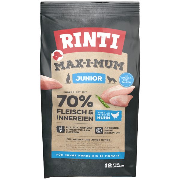 12kg RINTI Max-i-mum Junior Chicken koiranruoka