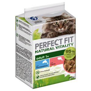 6x50g Natural Vitality Adult 1+ syvänmeren kala ja lohi Perfect Fit kissanruoka