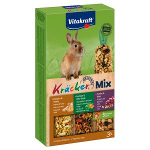 Kräcker Trio Mix kääpiökaninkeksit 3x popcorn/vihan./viinir. Vitakraft