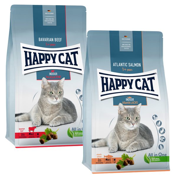 2 x 4kg Bavarian Beef & Atlantic Salmon Happy Cat Indoor kissalle