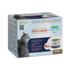 4x50g HFC Natural Light tonnikala, kana & kinkku Almo Nature kissanruoka