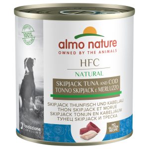 12x 290g Almo Nature HFC Skip Jack Tonnikalaa ja turskaa koiranruoka märkä