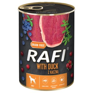24x400g Rafi Adult, ankan kanssa, koiran märkäruokaa