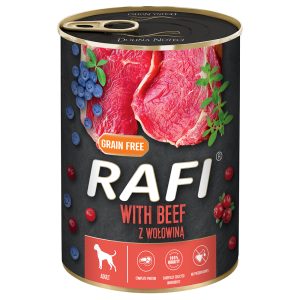 24x400g Rafi Adult, naudanlihaa sisältävä koiran märkäruoka