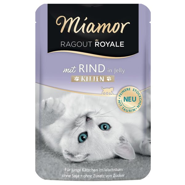 22x100g Ragout Royale Kitten naudanliha Miamor Kissanruoka