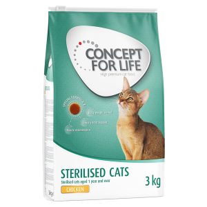 3kg Sterilised Cats kana Concept for Life kissan kuivaruoka