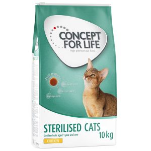 10 kg Sterilised Cats kana Concept for Life kissan kuivaruoka