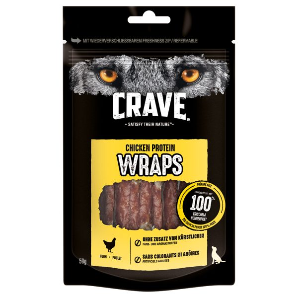 10x50g Protein Wrap kana Crave koiranherkut