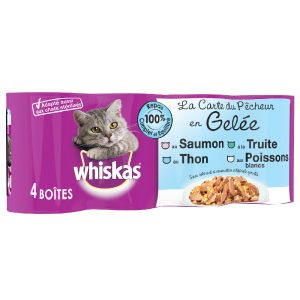 12x390g La Carte kalaa hyytelössä Whiskas-kissanruoka