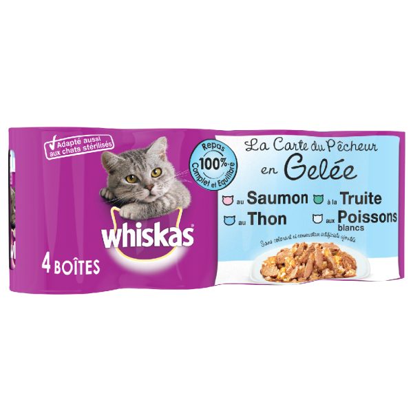 12x390g La Carte kalaa hyytelössä Whiskas-kissanruoka