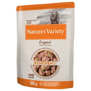 16x 300g Original Paté No Grain Medium/Maxi Adult Chicken Nature's Variety Märkä koiranruoka