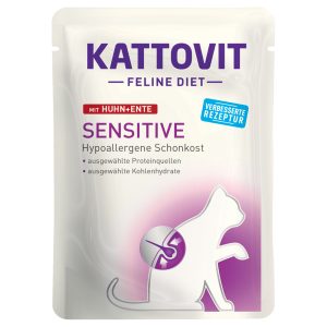 6x85g Sensitive Pouch kana & ankka Kattovit Kissanruoka