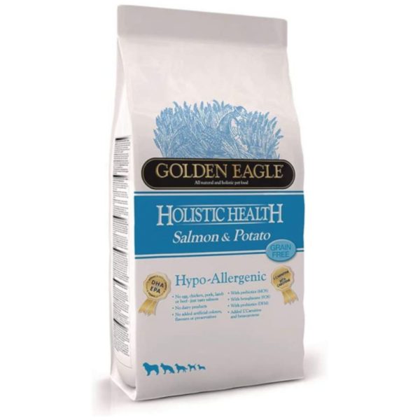 10kg Hypo-allergenic Salmon & Potato 26/12 Grain Free Golden Eagle koiranruoka