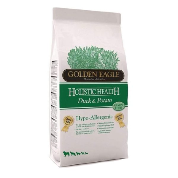 10kg Hypo-allergenic Duck & Potato 26/12 Grain Free Golden Eagle koiranruoka
