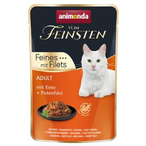 18x85g Adult ankka + kalkkunafilee Animonda Vom Feinsten -kissanruoka