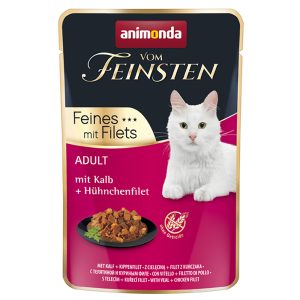 18x85g Adult vasikka + kanafilee Animonda Vom Feinsten -kissanruoka